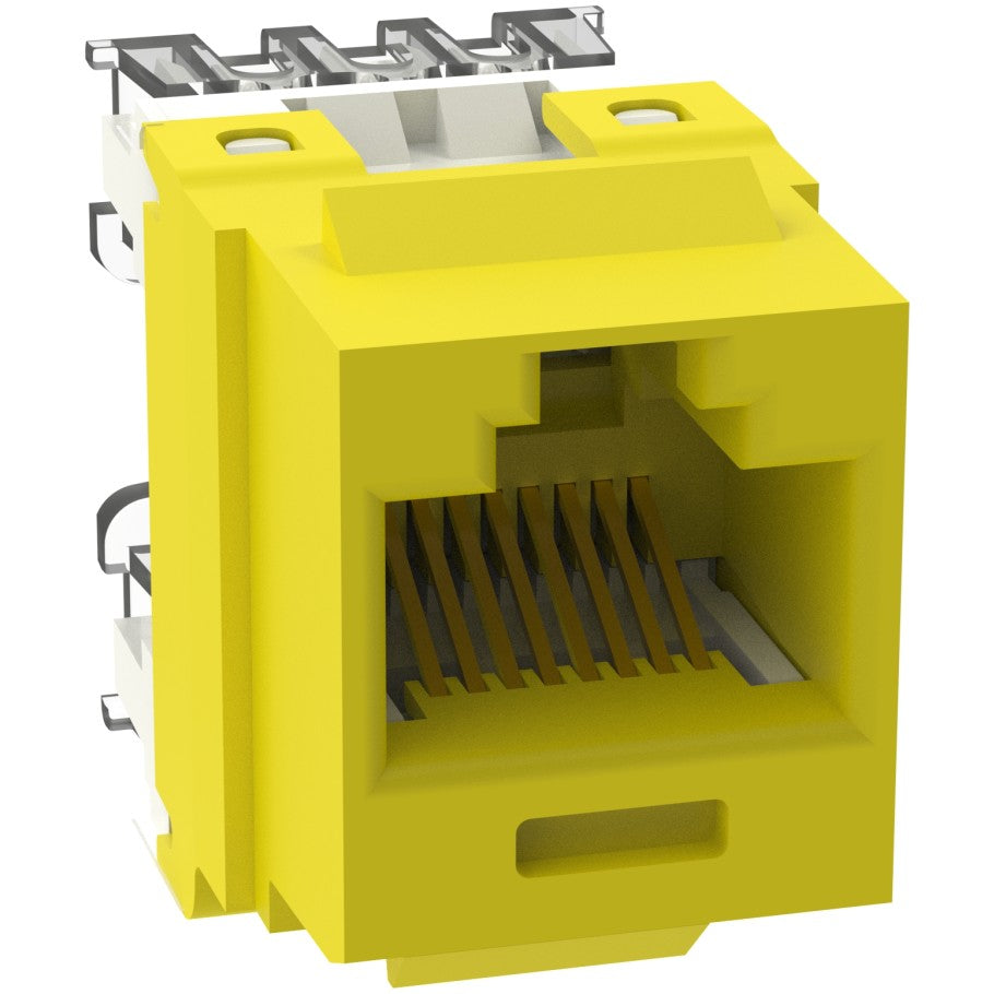 NetKey Cat 6 Keystone Punchdown Jack Module, Yellow