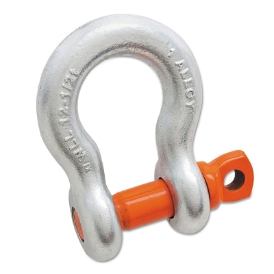 Anchor Shackle, A-419-G, Screw Pin, Galvanized, 1-1/4 in Opening, 3/4 in, 7 t Working Load Limit