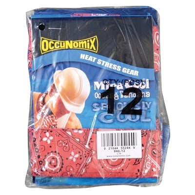 MiraCool Neck Bandana, 1.77 in W x 6.10 in L, Assorted