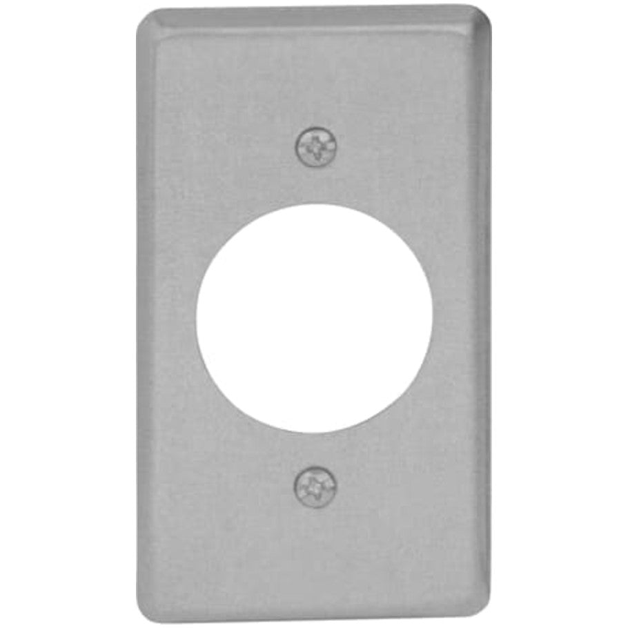 4 x 2-1/8 in. Utility Box Cover, Steel, Raised 1/4 in., (1) 1-19/32 in. Dia. 4-Wire Twist Lock Receptacle