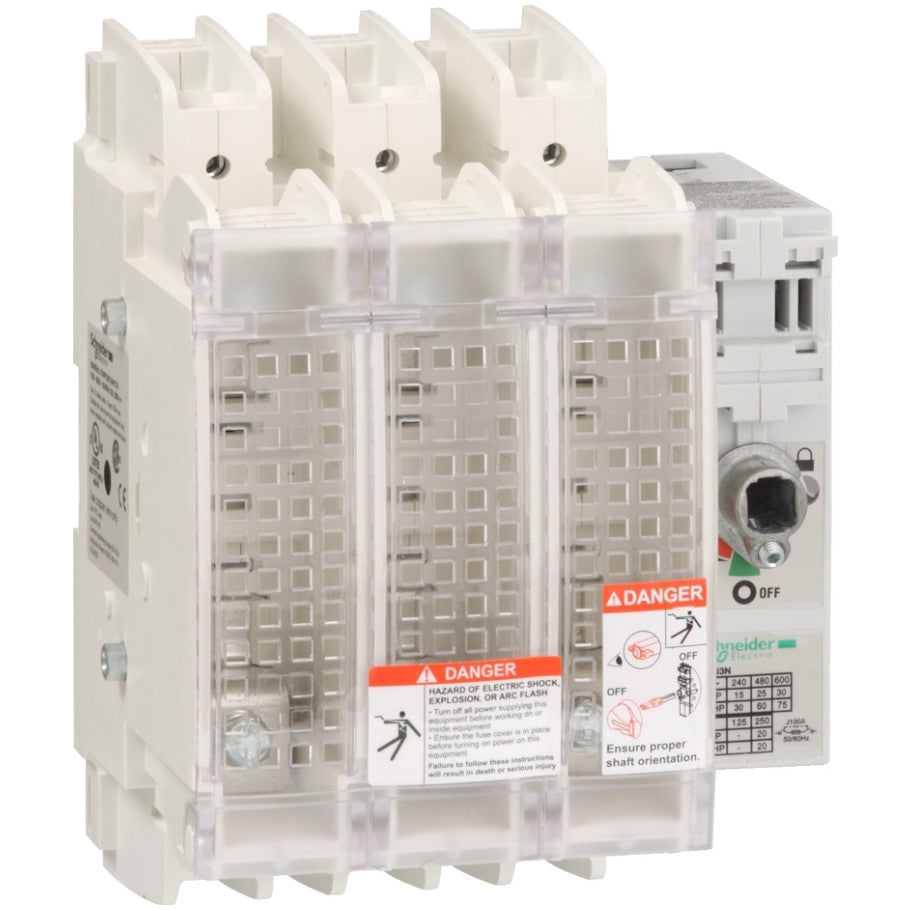 TeSys GS Switch Disconnector Fuse, 100A, 3-Pole, 600V, UL, Fuse Size J
