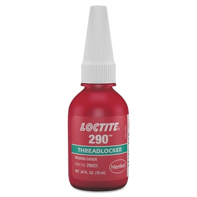 290 Medium-Strength Wicking Grade Threadlocker, 10 mL, 1/2 in dia or Smaller, Green