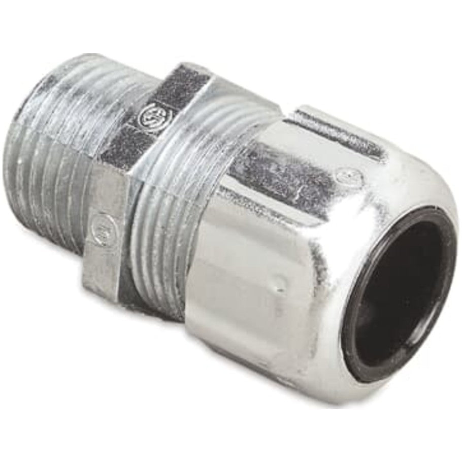 Ranger Connector, Strain Relief, Steel, Cable and Cord, 3/4 in., 0.500 to 0.750 in.