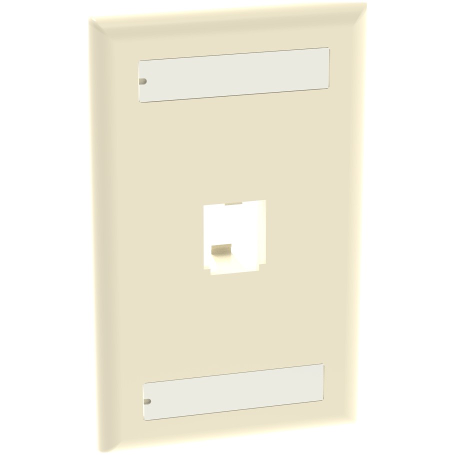 Mini-Com, Classic, Faceplate, 1 Port, Electric Ivory