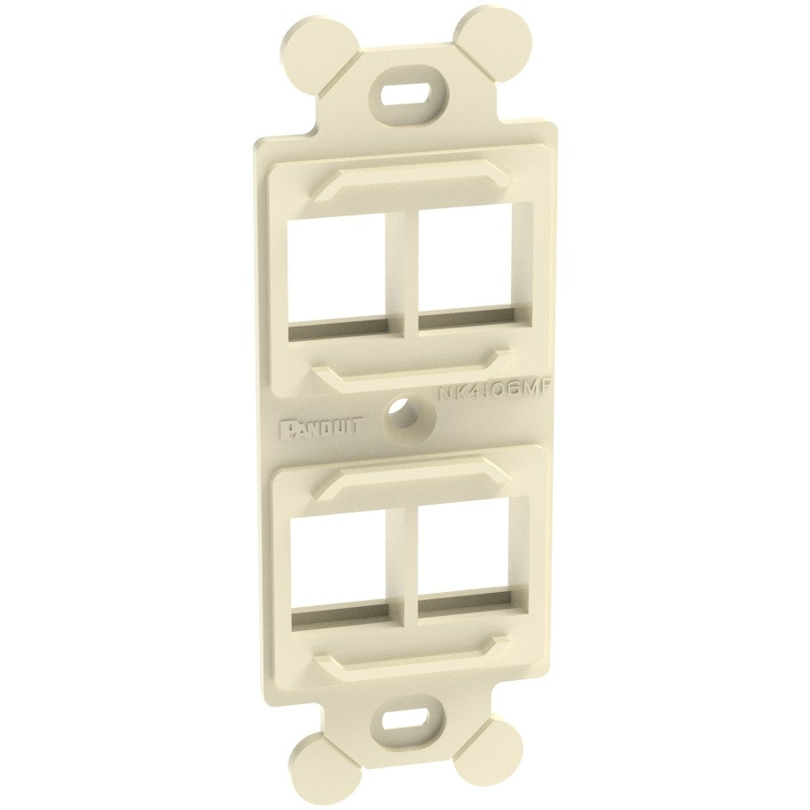 NetKey Module Frame Faceplate, 4-Port, Electric Ivory