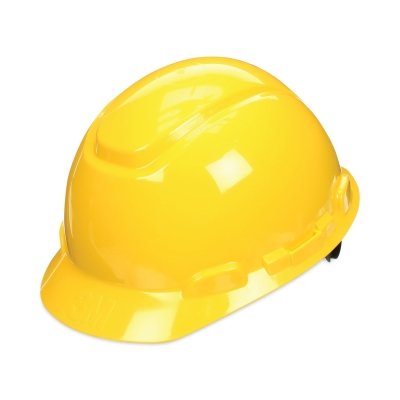 3M H-702SFR-UV SecureFit Pressure Diffusion Ratchet Suspension w/UVicator Hard Hats and Caps, Cap, Yellow