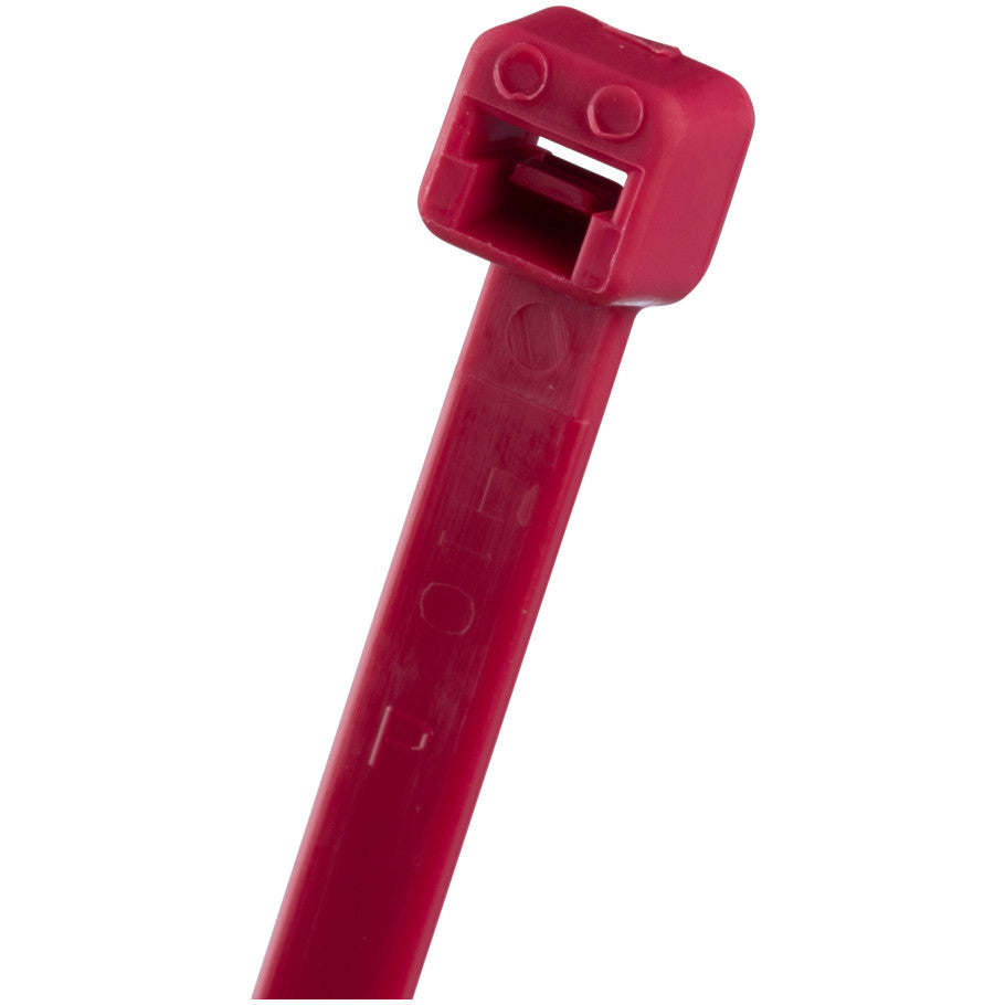 Pan-Ty PLT3S-M2 Cable Tie, Red, PA6.6, 11.5"L, 50lb, PK1000