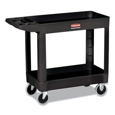 Utility Cart, 500 lb Load Capacity, 17-7/8 in W x 39-1/4 in D x 33-1/4 in H, Black