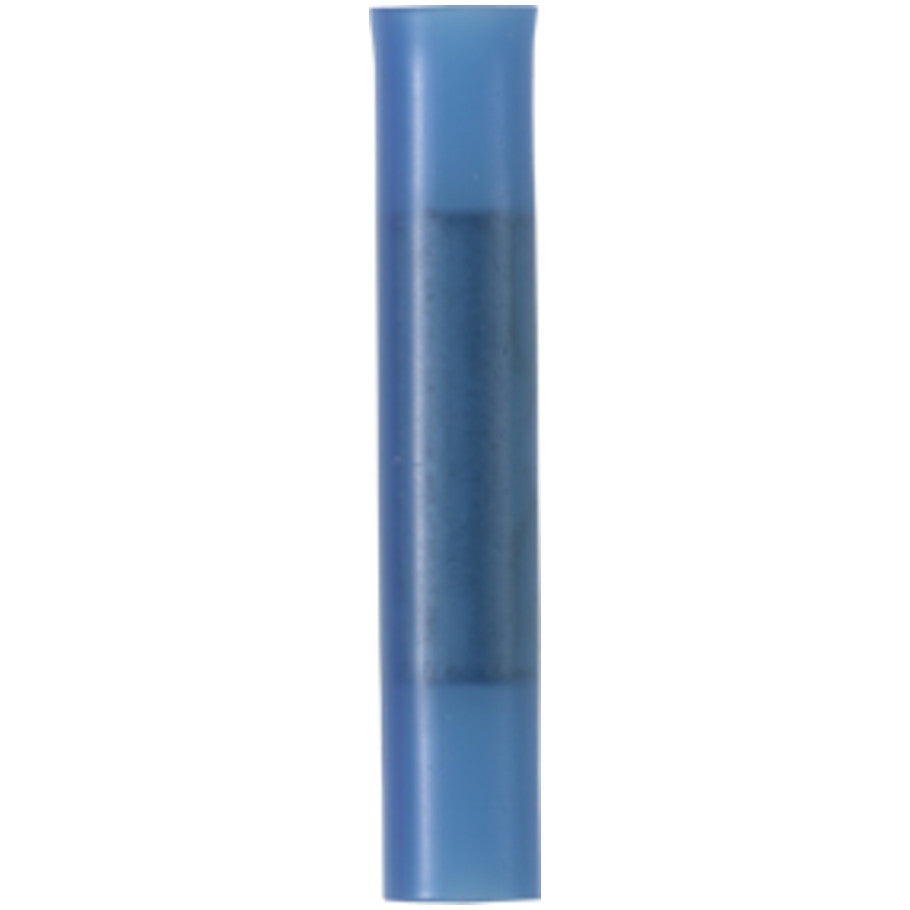 Nylon Insulated Butt Splice, 16 - 14 AWG, Box of 100, Blue