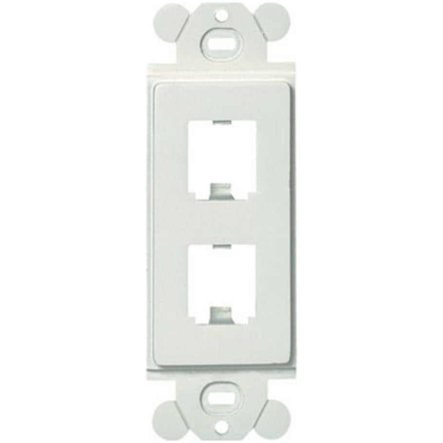 Mini-Com "GFCI" Decora Module Frame, 2-Port , White