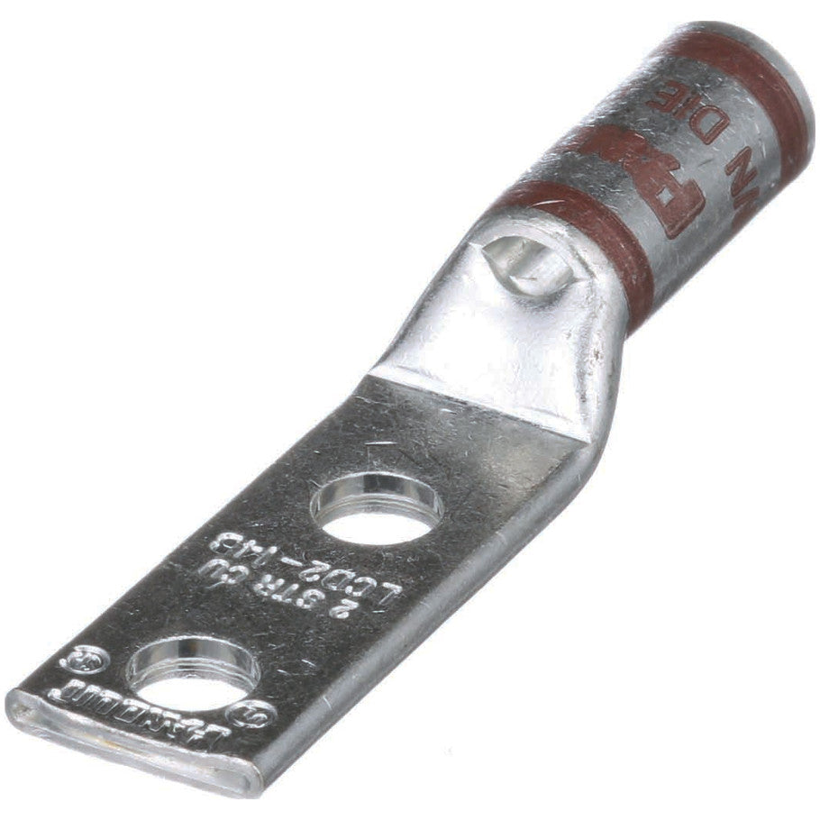 Standard Barrel Lug, Inspection Window, 2-Hole, Brown, 2.52 in., 2 AWG