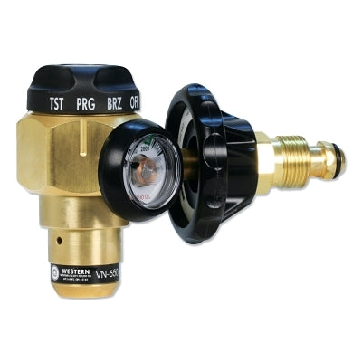 VN Series HVAC Nitrogen-Purging Regulator/Flowmeter, 35 to 25 SCFH Purge/3 to 6 SCFH Braze, 5-1/2 in L, CGA-580