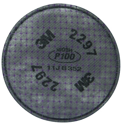 3M 2297 Advanced Particulate Filter, P100, Oil/ Non-Oil Based Particulates/Organic Vapors, Magenta