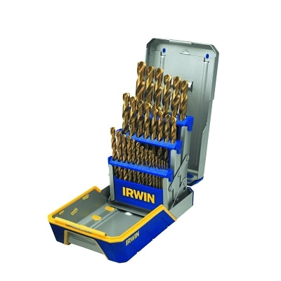 29-pc Titanium Metal Index Drill Bit Sets, 1/16 in - 1/2 in Cut Dia.