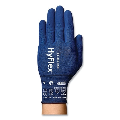 Foam Nitrile Coated Gloves, Size 8, Blue, 11-819 ESD