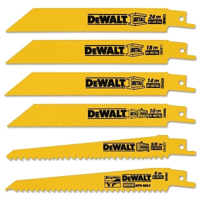 Reciprocating Blade Sets, Wood/Metal, 6 pc