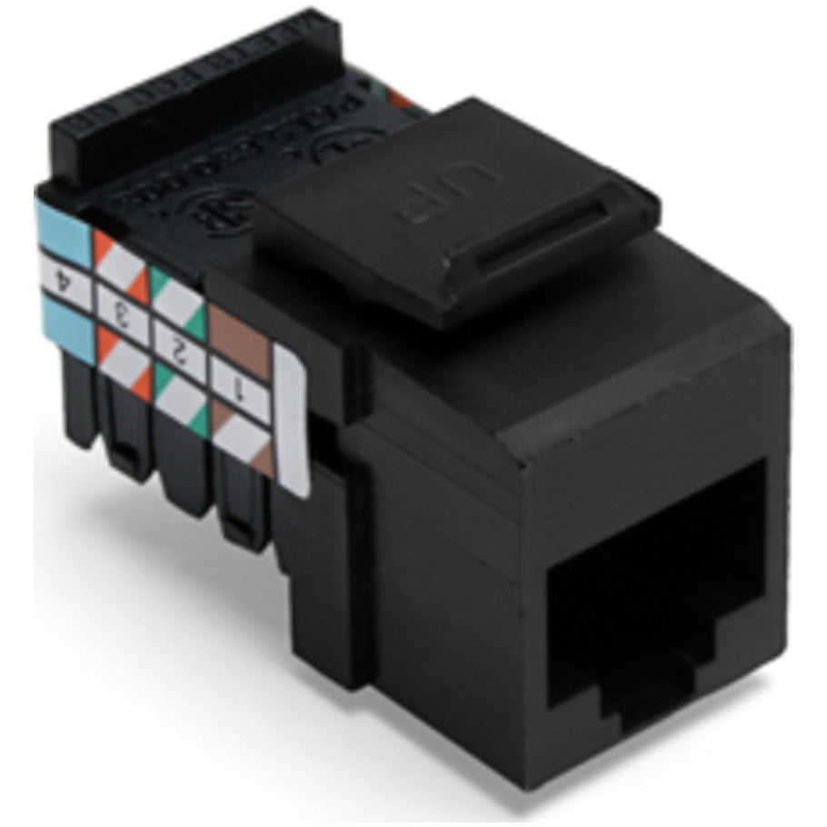 QuickPort Cat 3 Voice Grade Jack Module, Black