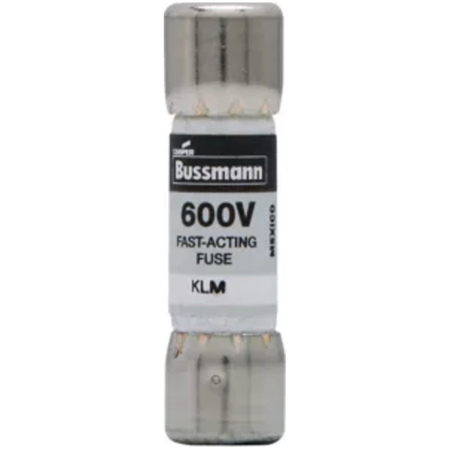 KLM Series Fast Acting Supplemental Fuse, Melamine Tube, 1A, 600V ac/dc, 13/32 x 1-1/2 in., Color Code Black