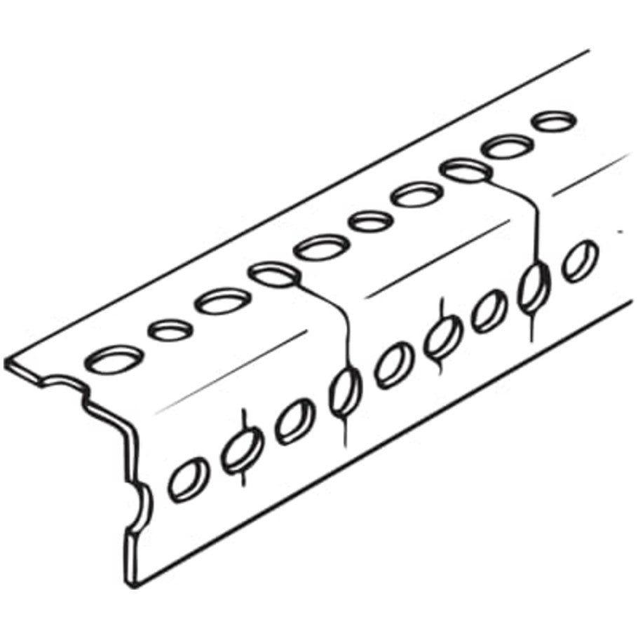 Kindorf, Slotted Channel, Steel, 14 ga., Right Angle, Gold, 10 ft. L, 1-5/8 W x 1-5/8 D in.