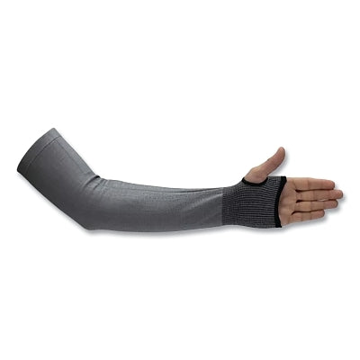Steel RPET Sleeve, 18 in L, Thumbhole, Elastic, Grey