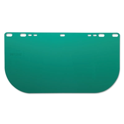 F20 Polycarbonate Faceshield, 8154LB, Uncoated, Dark Green, E Shape, Unbound, 15.5 in L x 8 in H