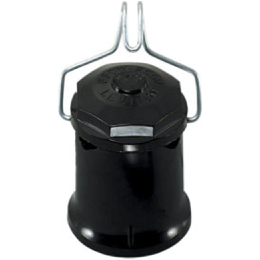 Keyless Medium Base 2-Piece 660W 250V Incandescent Lampholder, Black Phenolic