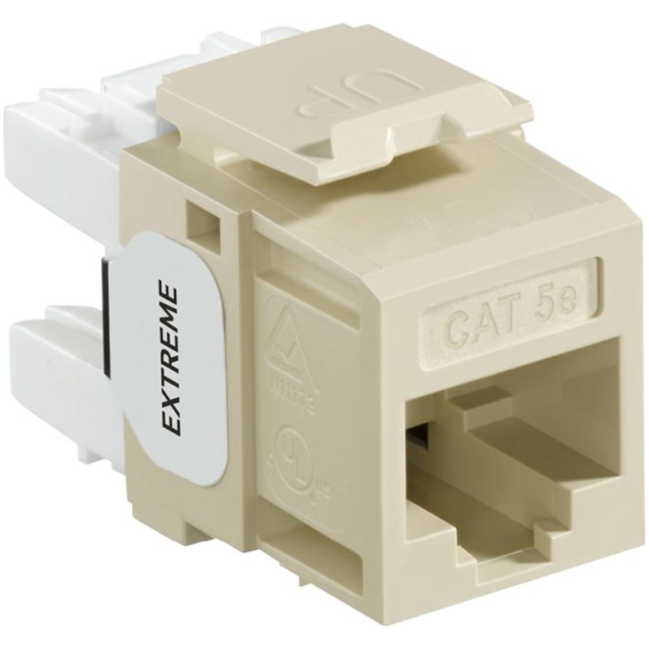 QuickPort eXtreme GigaMax Cat 5e  Component-Rated UTP Connector, Ivory
