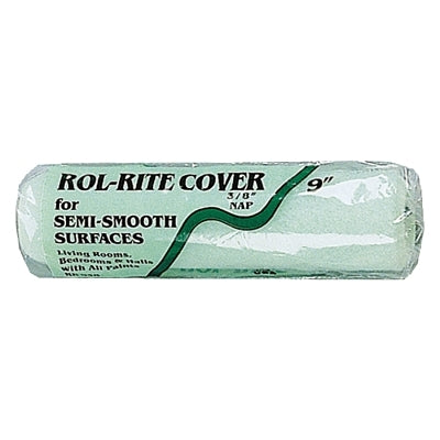 Rol-Rite Roller Cover, 9 in, 3/8 in Nap, Knit Fabric