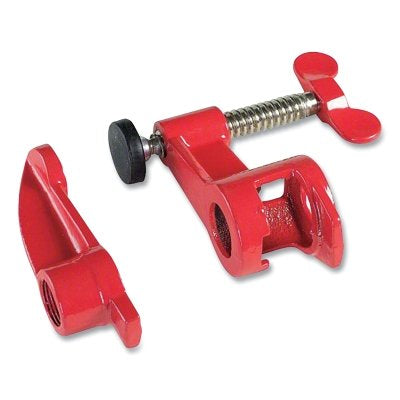 Pipe Clamp, Twist Handle, 2-1/2 in Throat Depth, 3/4 in Opening, 1-3/16 in Jaw Width, 440 lb Clamping Force