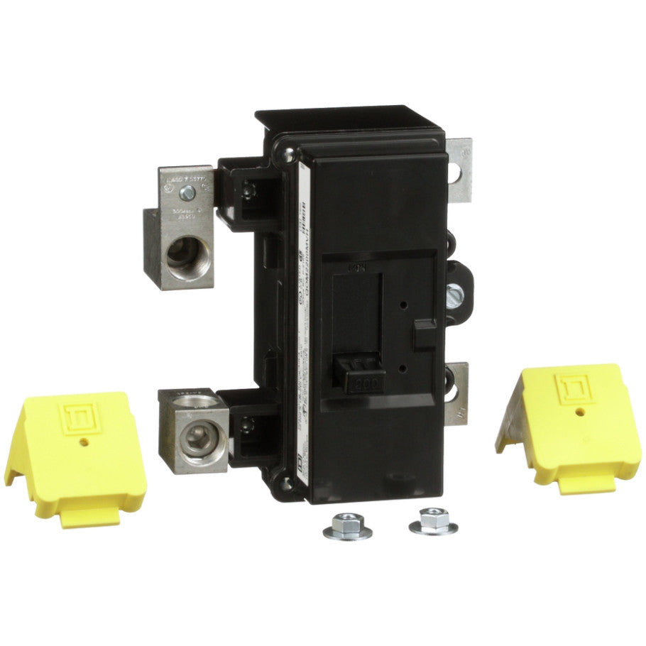 Main breaker, QO, 200A, 2 pole, 120/240VAC, 22kA, bolt on mount, for metering devices