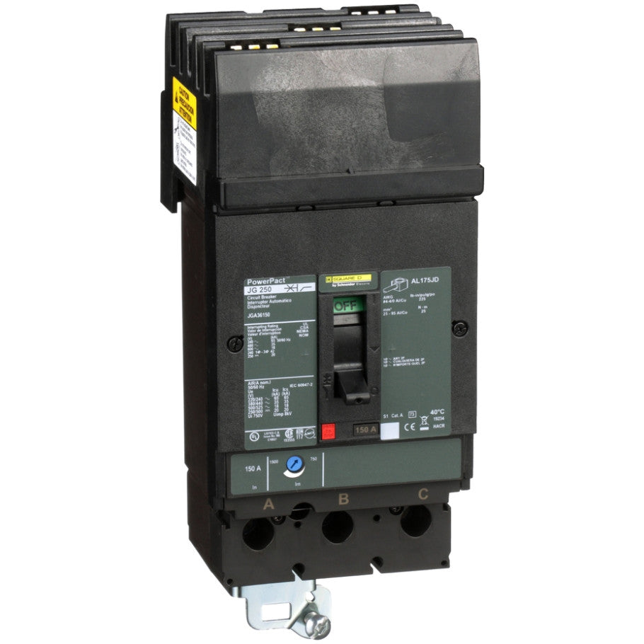 Molded Case Circuit Breaker, 600V 150A,150 A,150 A,750...1500 A,3-Pole,600 V AC,600 V AC,65 kA 240 V AC