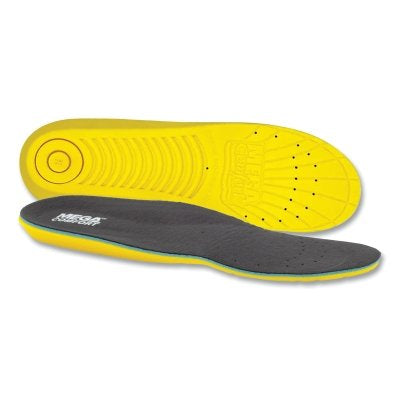 Personal Anti-Fatigue Mat Insole, Men's 08/Women's 10, Dual-Layer Memory Foam, Black/Yellow