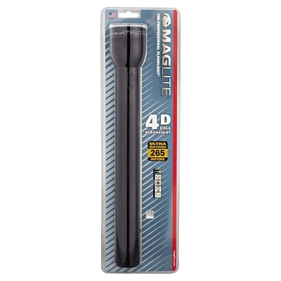Mag-Lite Standard Flashlight, 4 D, 98 Lumens, Black