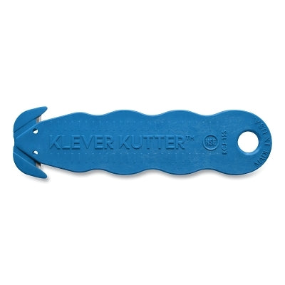 Klever Kutter NSF Food Zone Safety Cutter, For Seafood, 4-5/8 in L, Razor Style, Stainless Steel, Blue