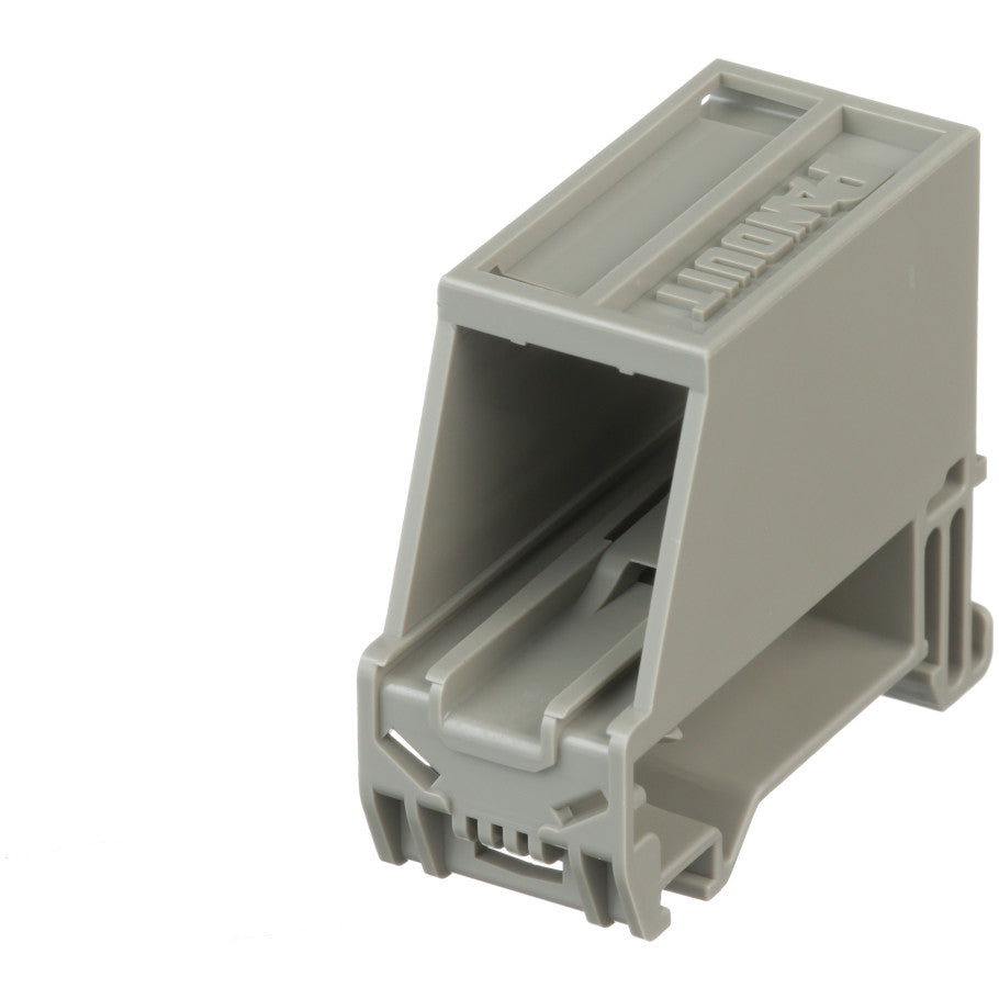IndustrialNet, Rail Mount Adapter, 1-Port, Plastic, International Gray