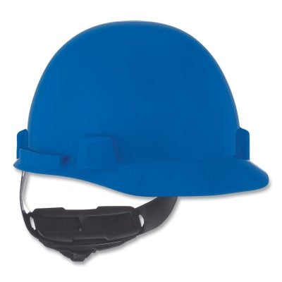 SmoothDome Slotted Hard Hat Cap Style, 4-Point Fast-Trac III, Blue