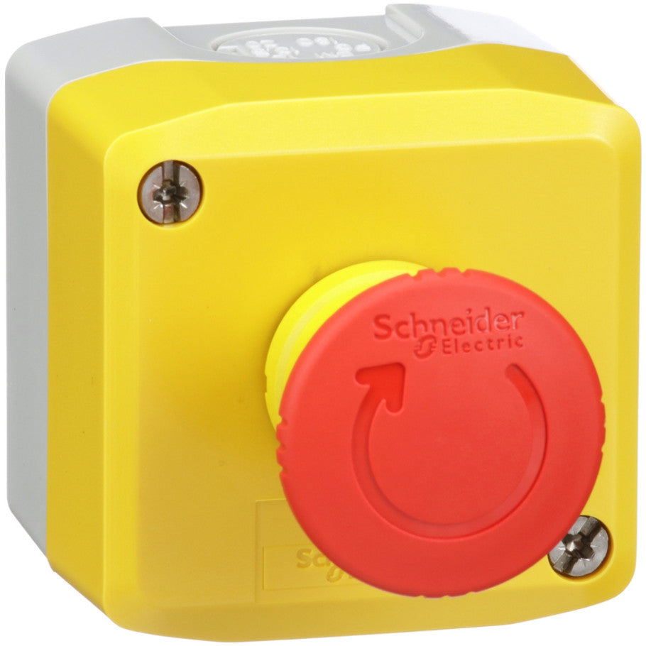 Harmony Control Station, Plastic, Yellow Station/Red 40mm Mushroom, Turn-to-Release, Unmarked