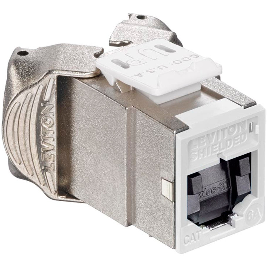 Atlas-X1, QuickPort, Shielded Jack, Die-Cast Zinc, Cat 6A, 1-Port, T568A/B, White