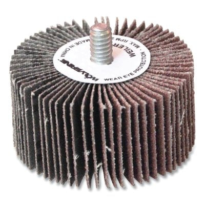 Wolverine Mounted Flap Wheel, 2 in dia, 80 grit, 25000 RPM