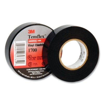 3M 1700-2X36YD-K Temflex Vinyl Electrical Tape 1700,  2 in W, 36 yd L, Black
