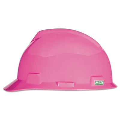 V-Gard Slotted Hard Hat Cap, Fas-Trac III Suspension, Hot Pink