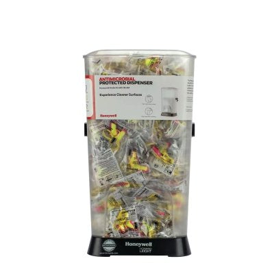 Prefilled Antimicrobial-Protected HL400 Dispenser for Earplugs, AirSoft Disposable, 30 dB, White