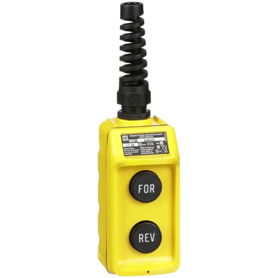 Pendant Station, 600 Vac, 5A, 2NO, Single Speed