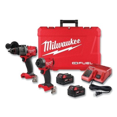 M18 FUEL 2-Tool Combo Kit, 1/2 in Hammer Drill/ 1/4 in Hex Impact Driver, 2100/3900 RPM
