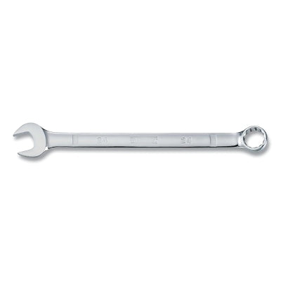 Combination Wrench, 24 mm, 12-15/32 in OAL, 12-point, Full Polish Chrome