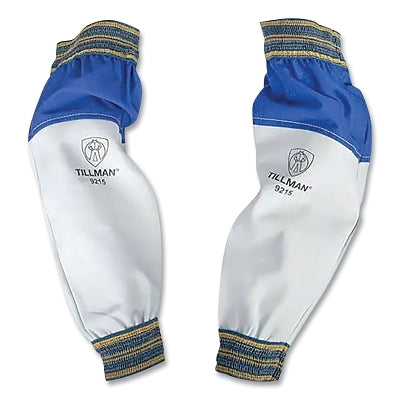9215 Goatskin and Flame Resistant Cotton Sleeve, 9 oz, 18 in L, Royal Blue