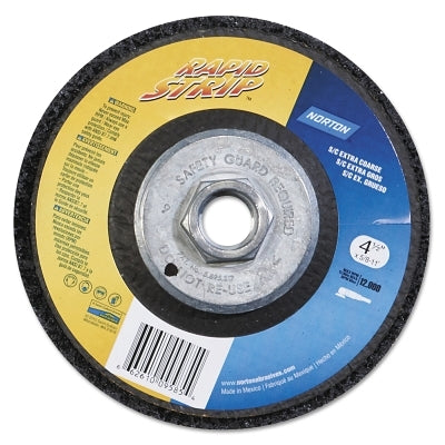 Bear-Tex Rapid Strip Depressed Center Wheel, Silicon Carbide, 4-1/2 in dia, 5/8 in Arbor, 36/50 Grit