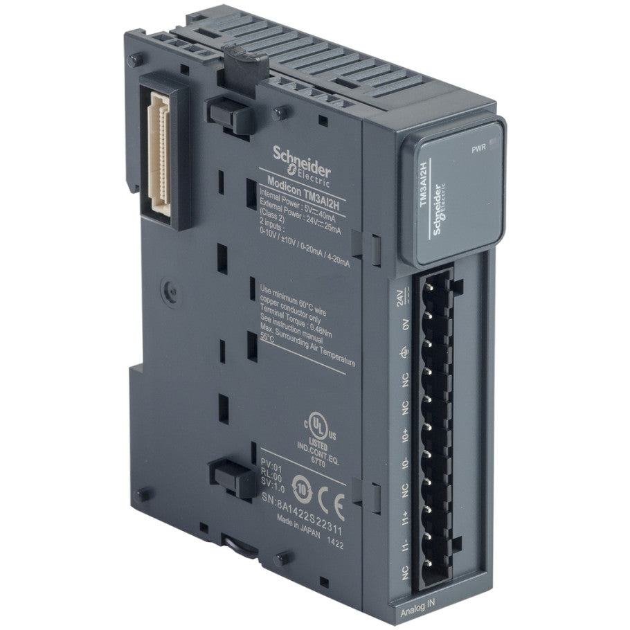 Modicon TM3 - 2 analog inputs high resolution (screw) 24Vdc