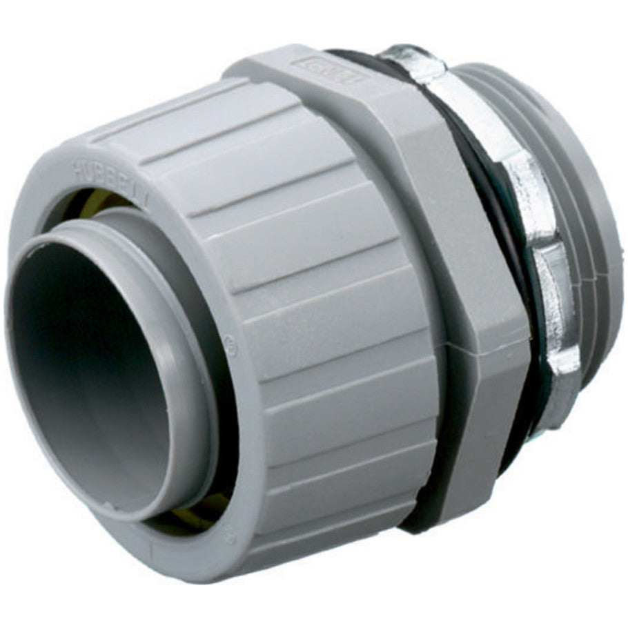 Liquid Tight Connector, Nylon, Straight, Gray, 1 in.