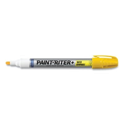Paint-Riter+ Water Removable Marker, Yellow, 1/8 in, Medium Tip